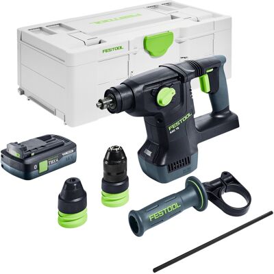 Festool Martello Combinato A Batteria Khc 18 Eb-basic 18 V 2,6 J Sds-plus Brushless + 1x Batteria Ricaricabile 4,0 Ah + Systainer - Senza Caricabatterie Festool Martello Combinato A Batteria Khc 18 Eb-basic 18 V 2,6 J Sds-plus Brushless + 1x Batteria Ricaricabile 4,0 Ah + Systainer - Senza Caricabatterie