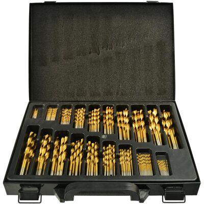 Set di punte GEKO - 170 pezzi rivestiti in titanio HSS - Custodia Set di punte GEKO - 170 pezzi rivestiti in titanio HSS - Custodia