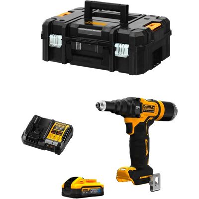 DeWalt Rivettatrice Dcf414h1t (1 X 5,0 Ah Powerstack + Dcb1104 + Tstak Ii) DeWalt Rivettatrice Dcf414h1t (1 X 5,0 Ah Powerstack + Dcb1104 + Tstak Ii)