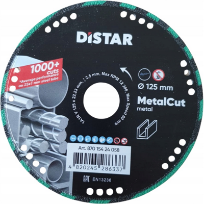 COCO Lama Diamantata Distract Metal Cut 125 X 1,5/1,2 X 22,2 Mm Metal Cut COCO Lama Diamantata Distract Metal Cut 125 X 1,5/1,2 X 22,2 Mm Metal Cut