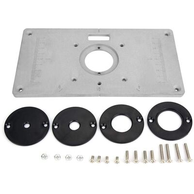 VISTRECK Piastra Per Inserti Per La Lavorazione Del Legno, Tavolo Per Fresatura 235mmx120mmx8mm Durevole Per Accessori Per Seghe Forare E Installare Qualsiasi VISTRECK Piastra Per Inserti Per La Lavorazione Del Legno, Tavolo Per Fresatura 235mmx120mmx8mm Durevole Per Accessori Per Seghe Forare E Installare Qualsiasi