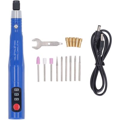 OEM Kit Di Lucidatura E Levigatura Elettrica Crezuo, Mini Utensile Rotante Portatile Senza Fili Con Ricarica Usb, 30 W, Blu-crezuo OEM Kit Di Lucidatura E Levigatura Elettrica Crezuo, Mini Utensile Rotante Portatile Senza Fili Con Ricarica Usb, 30 W, Blu-crezuo