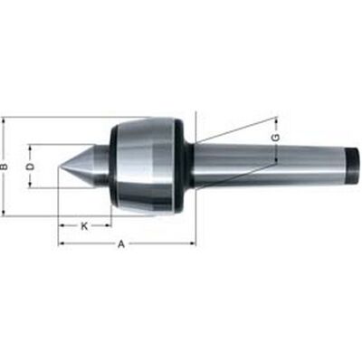 ROHM Punta Rotante No. 600, Dimensioni: 10 Mk 5, A 106,0 Millimetri B: 58 Mm, D: 30 Mm, G: 44,399 Millimetri, K: 34 Mm ROHM Punta Rotante No. 600, Dimensioni: 10 Mk 5, A 106,0 Millimetri B: 58 Mm, D: 30 Mm, G: 44,399 Millimetri, K: 34 Mm