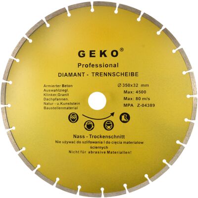 IMPORT Disco Diamantato Geko Profi 350 Mm Segmento 8 Mm IMPORT Disco Diamantato Geko Profi 350 Mm Segmento 8 Mm
