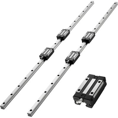 VEVOR Kit Guida Lineare Hgr20 2 Pezzi Di Guide Lineari Da 1000 Mm 4 Blocchi Di Scorrimento Con Cuscinetti, Antiruggine Alta Precisione, Binario Lineare Per Fai Da Te, Router Cnc, Torni, Stampanti 3d VEVOR Kit Guida Lineare Hgr20 2 Pezzi Di Guide Lineari Da 1000 Mm 4 Blocchi Di Scorrimento Con Cuscinetti, Antiruggine Alta Precisione, Binario Lineare Per Fai Da Te, Router Cnc, Torni, Stampanti 3d