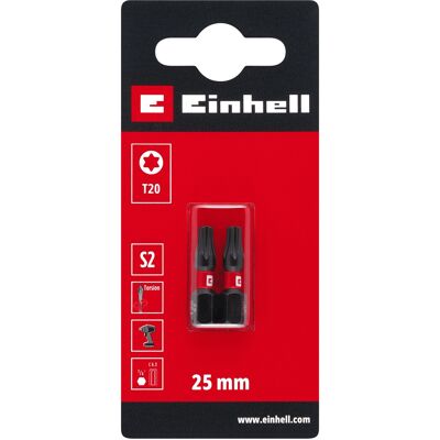 Einhell Punta Cacciavite T20 S2 Acciaio S2 Zona Torsione 2 Pezzi Einhell Punta Cacciavite T20 S2 Acciaio S2 Zona Torsione 2 Pezzi