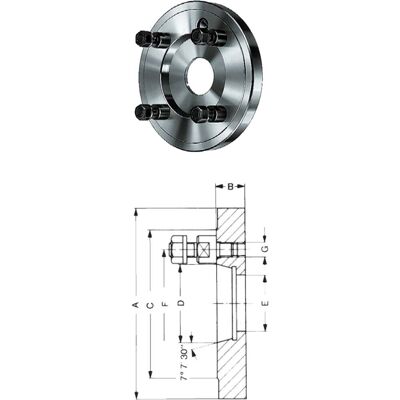Röhm Flangia d'acciaio KK 11 - DIN 55027/22, 315mm Röhm Flangia d'acciaio KK 11 - DIN 55027/22, 315mm