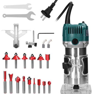 ULISEM Fresatrice Elettrica Per Legno Da 800 W, 30000 Giri/min, Con 15 Punte Da 1/4", Fresatrice Verticale Per Legno. ULISEM Fresatrice Elettrica Per Legno Da 800 W, 30000 Giri/min, Con 15 Punte Da 1/4", Fresatrice Verticale Per Legno.