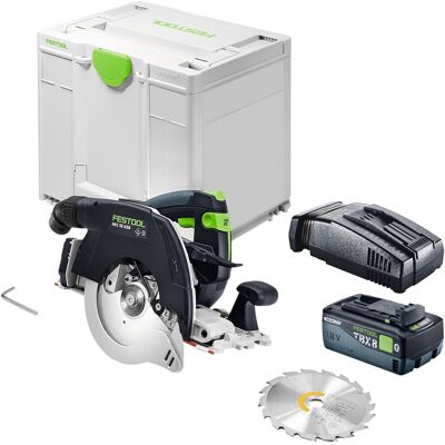 Festool Hkc 55 Keb-basic Sega Circolare Portatile A Batteria 18 V 160 Mm Brushless + 1x Batteria 8,0 Ah + Caricabatterie Rapido + Systainer Festool Hkc 55 Keb-basic Sega Circolare Portatile A Batteria 18 V 160 Mm Brushless + 1x Batteria 8,0 Ah + Caricabatterie Rapido + Systainer
