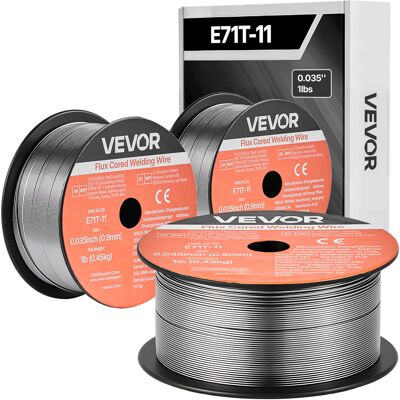 VEVOR Filo Mig Per Saldatura, E71t-gs 0,9 Mm 0,45 Kg, In Acciaio Dolce Senza Gas Con Pochi Schizzi Per Saldatura Ad Arco In Tutte Le Posizioni, Autoprotetto Per Uso Esterno, Confezione Da 3 Rotoli VEVOR Filo Mig Per Saldatura, E71t-gs 0,9 Mm 0,45 Kg, In Acciaio Dolce Senza Gas Con Pochi Schizzi Per Saldatura Ad Arco In Tutte Le Posizioni, Autoprotetto Per Uso Esterno, Confezione Da 3 Rotoli
