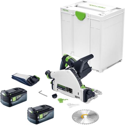 Festool Tsc 55 Keb-basic Sega A Immersione A Batteria 18 / 36 V 160 Mm Brushless + 2x Batteria 5,0 Ah + Systainer - Senza Caricabatterie Festool Tsc 55 Keb-basic Sega A Immersione A Batteria 18 / 36 V 160 Mm Brushless + 2x Batteria 5,0 Ah + Systainer - Senza Caricabatterie