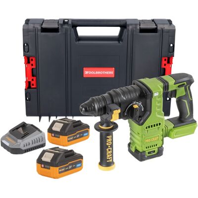 Procraft Pha30bb Trapano A Percussione A Batteria 20 V 2,8 J Sds Plus Brushless + 2x Batteria 4,0 Ah + Caricabatteria + Valigetta Portautensili Rhino Procraft Pha30bb Trapano A Percussione A Batteria 20 V 2,8 J Sds Plus Brushless + 2x Batteria 4,0 Ah + Caricabatteria + Valigetta Portautensili Rhino