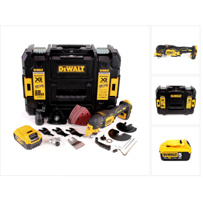 DeWalt Dcs 356 Nt Utensile Multifunzione Oscillante A Batteria 18v / Brushless + Set Di 35 Accessori + 1x Batteria 5,0ah + Valigetta Tstak - Senza Caricabatterie - DeWalt Dcs 356 Nt Utensile Multifunzione Oscillante A Batteria 18v / Brushless + Set Di 35 Accessori + 1x Batteria 5,0ah + Valigetta Tstak - Senza Caricabatterie -