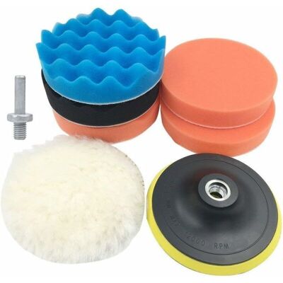 OEM Tampone Per Lucidatura Auto, Tampone Per Lucidatura Auto Da 5'' Adatto Per Lucidatrice Auto, Confezione Da 7 Pezzi Con Kit Adattatore Per Trapano M14 (colorato-125mm)-crezuo OEM Tampone Per Lucidatura Auto, Tampone Per Lucidatura Auto Da 5'' Adatto Per Lucidatrice Auto, Confezione Da 7 Pezzi Con Kit Adattatore Per Trapano M14 (colorato-125mm)-crezuo
