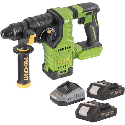 Procraft Martello Perforatore A Batteria Pha30bb 20 V 2,8 J Sds Plus Brushless + 2 Batterie 2,0 Ah + Caricabatterie Procraft Martello Perforatore A Batteria Pha30bb 20 V 2,8 J Sds Plus Brushless + 2 Batterie 2,0 Ah + Caricabatterie