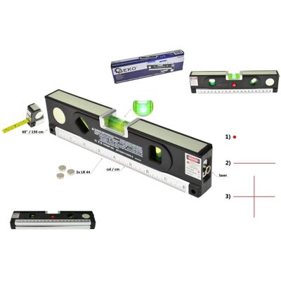 GEKO Livella Laser - Metro 1,5m, LED, Multimodo GEKO Livella Laser - Metro 1,5m, LED, Multimodo