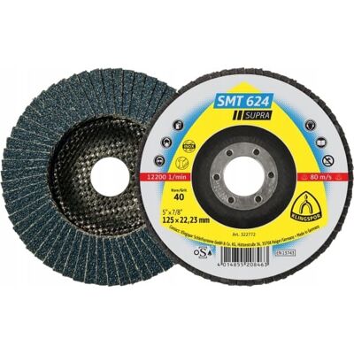 Disco di taglio Klingspor SMT 624 Inox - 125mm, foro 22.23mm Disco di taglio Klingspor SMT 624 Inox - 125mm, foro 22.23mm