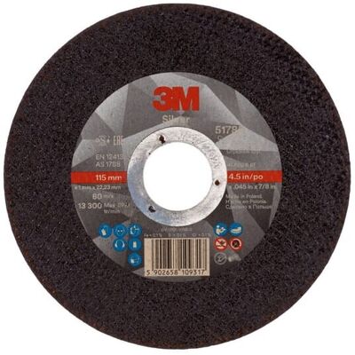 3M Disco Da Taglio 51785 T41 115x1x22,23 Mm 7100139227 3M Disco Da Taglio 51785 T41 115x1x22,23 Mm 7100139227