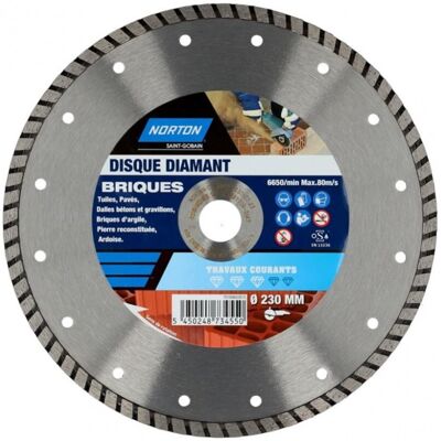 Symantec - Disco Diamantato Segmentato Attuale Per Mattone Diam.230 Mm Symantec - Disco Diamantato Segmentato Attuale Per Mattone Diam.230 Mm