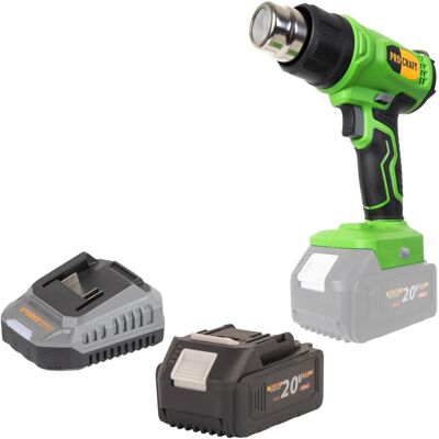 Procraft Pistola Ad Aria Calda A Batteria Ph24bb 20 V 50 - 550 °c + 1x Batteria 4,0 Ah + Caricabatteria Procraft Pistola Ad Aria Calda A Batteria Ph24bb 20 V 50 - 550 °c + 1x Batteria 4,0 Ah + Caricabatteria