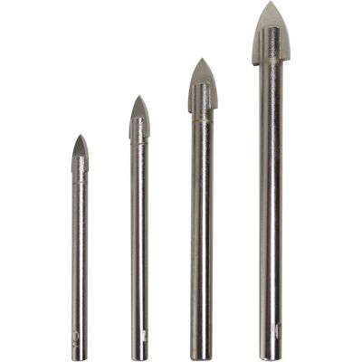 Valex - 4pz Punte Trapano Foratura Ceramica Vetro 56-90mm Diametro 5-6-8-10mm Valex - 4pz Punte Trapano Foratura Ceramica Vetro 56-90mm Diametro 5-6-8-10mm