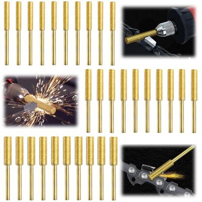 DPZO Set Di 30 Utensili Per Affilare La Catena Della Motosega, Affilatrice Diamantata Per Catena Della Motosega, Lima Per Catena Della Motosega, 3 Diverse Misure Per Affilare E Levigare La Motosega DPZO Set Di 30 Utensili Per Affilare La Catena Della Motosega, Affilatrice Diamantata Per Catena Della Motosega, Lima Per Catena Della Motosega, 3 Diverse Misure Per Affilare E Levigare La Motosega