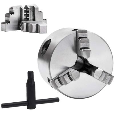 VIDAXL Mandrino Per Tornio A 3 Griffe Autocentrante 80 Mm In Acciaio - VIDAXL Mandrino Per Tornio A 3 Griffe Autocentrante 80 Mm In Acciaio -