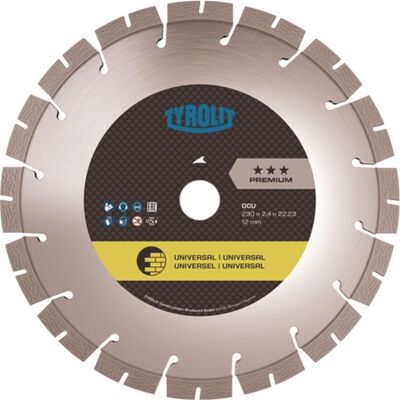 TYROLIT Discusco Diamantato Dcu Premium D.180mm Drilling.22.23mm Costruzione Univ.12mm Tirolit TYROLIT Discusco Diamantato Dcu Premium D.180mm Drilling.22.23mm Costruzione Univ.12mm Tirolit