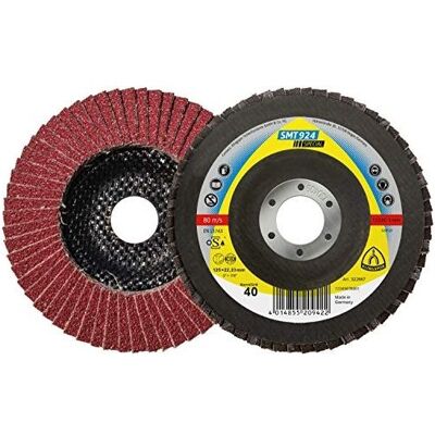 Disco abrasivo in ceramica Klingspor SMT 924 - 125mm - Grano 80 - Acciaio Disco abrasivo in ceramica Klingspor SMT 924 - 125mm - Grano 80 - Acciaio