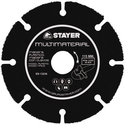 Disco di taglio STAYER Ø125 x 22,2 mm - Per tutti i materiali Disco di taglio STAYER Ø125 x 22,2 mm - Per tutti i materiali