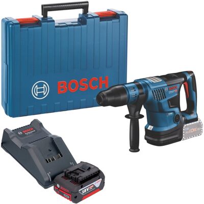 Bosch Gbh 18v-36 C Professional Martello Perforatore A Batteria 18 V 7 J Sds Max Brushless + 1x Batteria 4,0 Ah + Caricabatterie + Valigetta Bosch Gbh 18v-36 C Professional Martello Perforatore A Batteria 18 V 7 J Sds Max Brushless + 1x Batteria 4,0 Ah + Caricabatterie + Valigetta