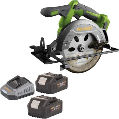 Procraft Sega Circolare A Batteria Pca32-bb 20 V 165 Mm Brushless + 2x Batteria 4,0 Ah + Caricabatteria Procraft Sega Circolare A Batteria Pca32-bb 20 V 165 Mm Brushless + 2x Batteria 4,0 Ah + Caricabatteria