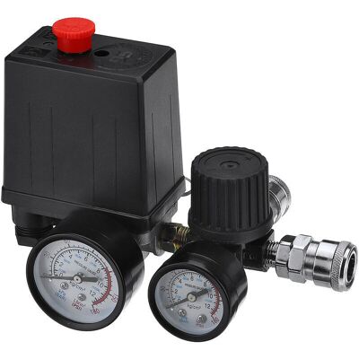 OEM Regolatore Di Pressione Per Compressore D'Aria 220v – Manometro 0-180 Psi, Pressostato Regolabile 95-125 Psi, Per Officine E Piccoli Impianti OEM Regolatore Di Pressione Per Compressore D'Aria 220v – Manometro 0-180 Psi, Pressostato Regolabile 95-125 Psi, Per Officine E Piccoli Impianti
