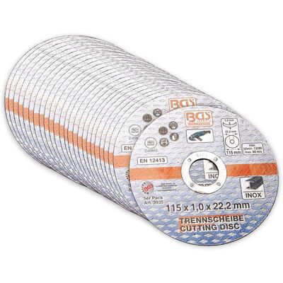 BGS TECHNIC - Lotto 25 Dischi Di Connessione In Acciaio Inox 115 X 1,0 X 22,2 BGS TECHNIC - Lotto 25 Dischi Di Connessione In Acciaio Inox 115 X 1,0 X 22,2