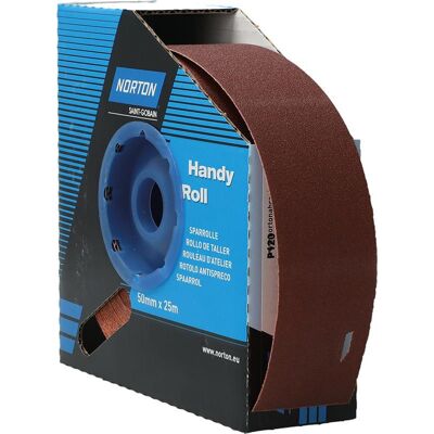Rotolo abrasivo Norton R222 - 50mm x 25m - P120 - Rotolo abrasivo Rotolo abrasivo Norton R222 - 50mm x 25m - P120 - Rotolo abrasivo