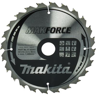 Makita B-32253 Lama Sega Circolare Makforce T.c.t. 210x30mm 24t Legno - Makita B-32253 Lama Sega Circolare Makforce T.c.t. 210x30mm 24t Legno -
