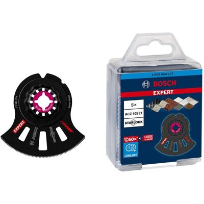 Bosch Set Di 5 Lame Per Utensili Multifunzione Expert Multimaterial Segment Acz 105 Et (2 608 664 207) Bosch Set Di 5 Lame Per Utensili Multifunzione Expert Multimaterial Segment Acz 105 Et (2 608 664 207)