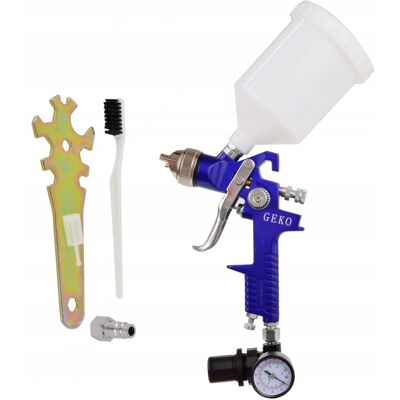 GEKO - HVLP 1.4mm - 600ml - Manometro - Pistola a spruzzo GEKO - HVLP 1.4mm - 600ml - Manometro - Pistola a spruzzo