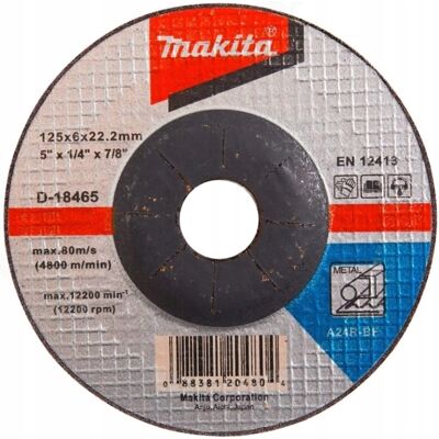 Makita Disco Da Molatura D-18465 125 Mm 6 Mm Makita Disco Da Molatura D-18465 125 Mm 6 Mm