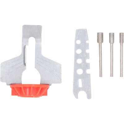 ORTVIAI Affilacatene Rotativo - Kit Completo In Acciaio Rapido Rosso Con Lime E Righello Per Smerigliatrice Angolare ORTVIAI Affilacatene Rotativo - Kit Completo In Acciaio Rapido Rosso Con Lime E Righello Per Smerigliatrice Angolare