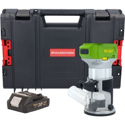Procraft Fresatrice Multifunzione A Batteria Pob24bb 20 V 6 / 8 Mm Brushless + 1x Batteria 2,0 Ah + Valigetta Rhino Toolcase - Senza Caricabatteria Procraft Fresatrice Multifunzione A Batteria Pob24bb 20 V 6 / 8 Mm Brushless + 1x Batteria 2,0 Ah + Valigetta Rhino Toolcase - Senza Caricabatteria