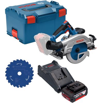 Sega Circolare A Batteria Bosch Gks 18v-57-2 Gx Professional 18 V 165 Mm Brushless + 1x Batteria 5,0 Ah + Caricabatterie + L-boxx Sega Circolare A Batteria Bosch Gks 18v-57-2 Gx Professional 18 V 165 Mm Brushless + 1x Batteria 5,0 Ah + Caricabatterie + L-boxx