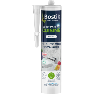 BOSTIK - Joint Parfait Cuisine Translucide 280ml - Trasluzente - 280ml - Giunto silicone BOSTIK - Joint Parfait Cuisine Translucide 280ml - Trasluzente - 280ml - Giunto silicone