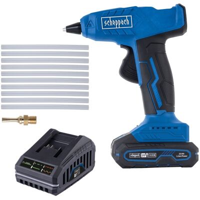 Scheppach Pistola Colla Caldo Batteria 20v Stick 11mm Set S C-hgg170-x Scheppach Pistola Colla Caldo Batteria 20v Stick 11mm Set S C-hgg170-x
