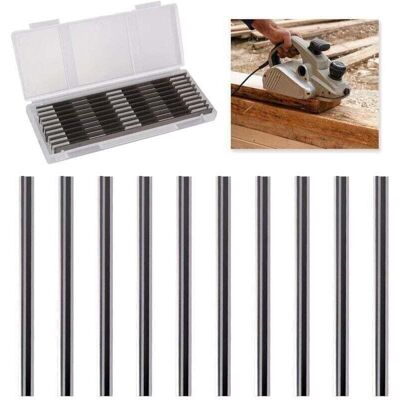 OEM Set Di 10 Lame Per Pialla Elettrica, Lame Da 82 Mm, Compatibili Con Makita, Bosch, Hitachi, Black & Decker, Dewalt, Trend Elu, Ideali Per La Lavorazione Del Legno E Il Fai Da Te (82 X 5,5 X 1,2 Mm) OEM Set Di 10 Lame Per Pialla Elettrica, Lame Da 82 Mm, Compatibili Con Makita, Bosch, Hitachi, Black & Decker, Dewalt, Trend Elu, Ideali Per La Lavorazione Del Legno E Il Fai Da Te (82 X 5,5 X 1,2 Mm)