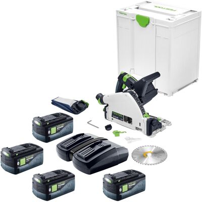 Festool Tsc 55 Keb-basic Sega A Immersione A Batteria 18 V / 36 V (2x 18 V) 160 Mm Brushless + 4x Batteria 5,0 Ah + Caricabatterie + Systainer Festool Tsc 55 Keb-basic Sega A Immersione A Batteria 18 V / 36 V (2x 18 V) 160 Mm Brushless + 4x Batteria 5,0 Ah + Caricabatterie + Systainer