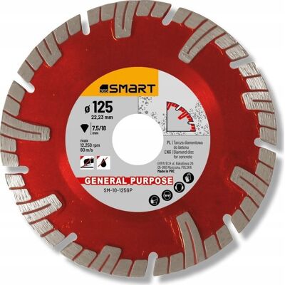 Smart Utensile Per Piastrellista Sm-10-125gp Lama Diamante 125mm Turbo Smart Utensile Per Piastrellista Sm-10-125gp Lama Diamante 125mm Turbo