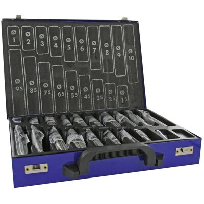 TIVOLY - Valigetta 170 Punte Per Metalli Hss Rettificate Punta A Croce Ø 1 A 10 Mm Per Passi Di 1/2 Access TIVOLY - Valigetta 170 Punte Per Metalli Hss Rettificate Punta A Croce Ø 1 A 10 Mm Per Passi Di 1/2 Access