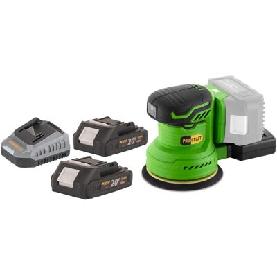 Procraft Levigatrice Orbitale A Batteria Px20blbb 20 V 125 Mm Brushless + 2x Batteria 2,0 Ah + Caricabatteria Procraft Levigatrice Orbitale A Batteria Px20blbb 20 V 125 Mm Brushless + 2x Batteria 2,0 Ah + Caricabatteria