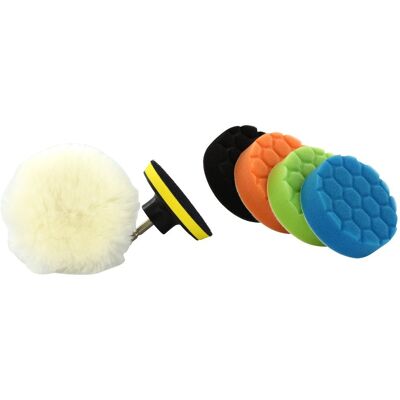 TIVOLY - Kit Di Spugne Per Lucidatura Ø80mm Kit Completo Per La Lucidatura Di Piccole Superfici. Eliminazione Di Graffi Sulla Carrozzeria. TIVOLY - Kit Di Spugne Per Lucidatura Ø80mm Kit Completo Per La Lucidatura Di Piccole Superfici. Eliminazione Di Graffi Sulla Carrozzeria.